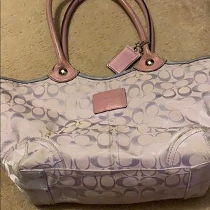 Purple coach bag